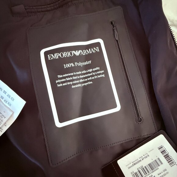 EMPORIO ARMANI Mens Jet Black Ltd. Ed. Hooded Lunar New Year Dragon Jacket, 52 - Picture 14 of 14